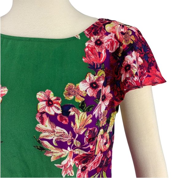 Ann Taylor 4 Floral Blouse Flowers Career Business - Picture 5 of 7